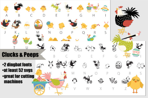 Clucks and Peeps Font for Creative Projects