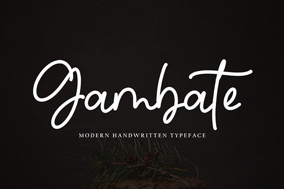 Gambate: A Handwritten Script Font