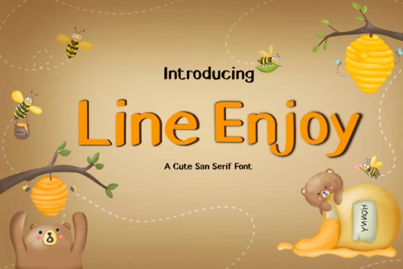 Line Enjoy Font for Web Design
