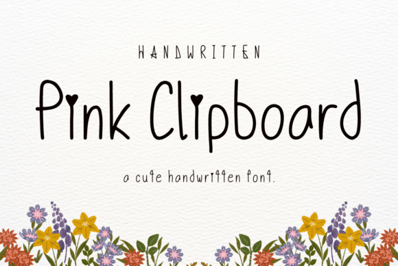 Pink Clipboard Font for Web Design