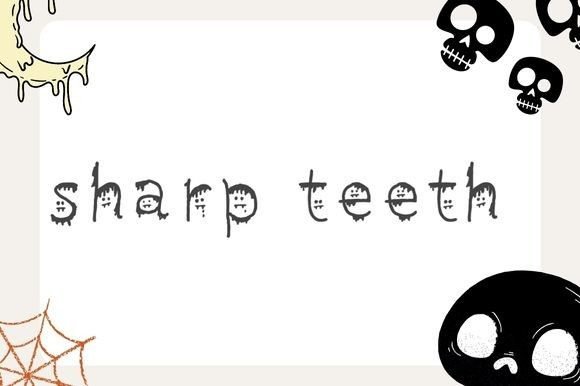 Sharp Teeth Font for Spooky Design