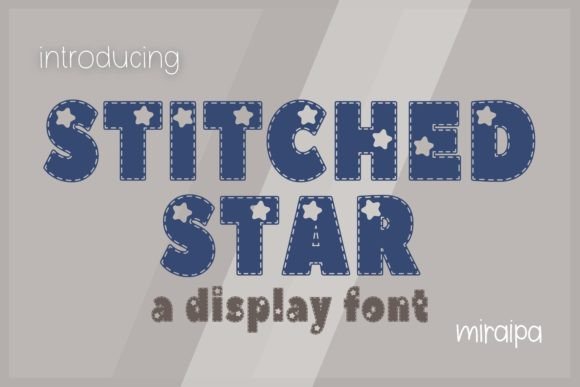 Stitched Star Font for Web Design